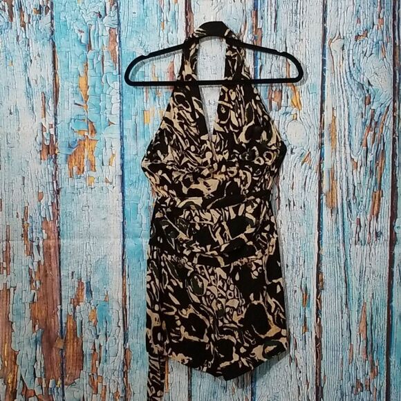 Rachel Rachel Roy Wander Halter Romper Black Sea - Picture 8 of 13